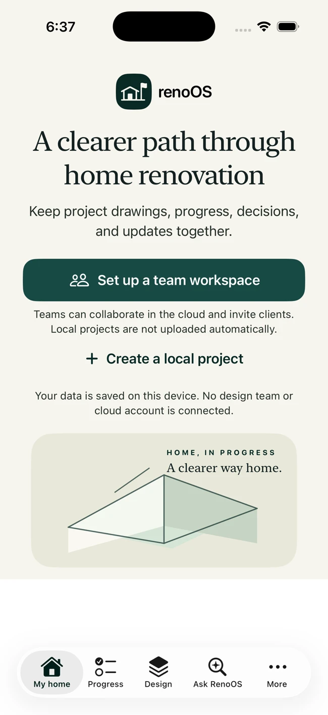 RenoOS product interface preview